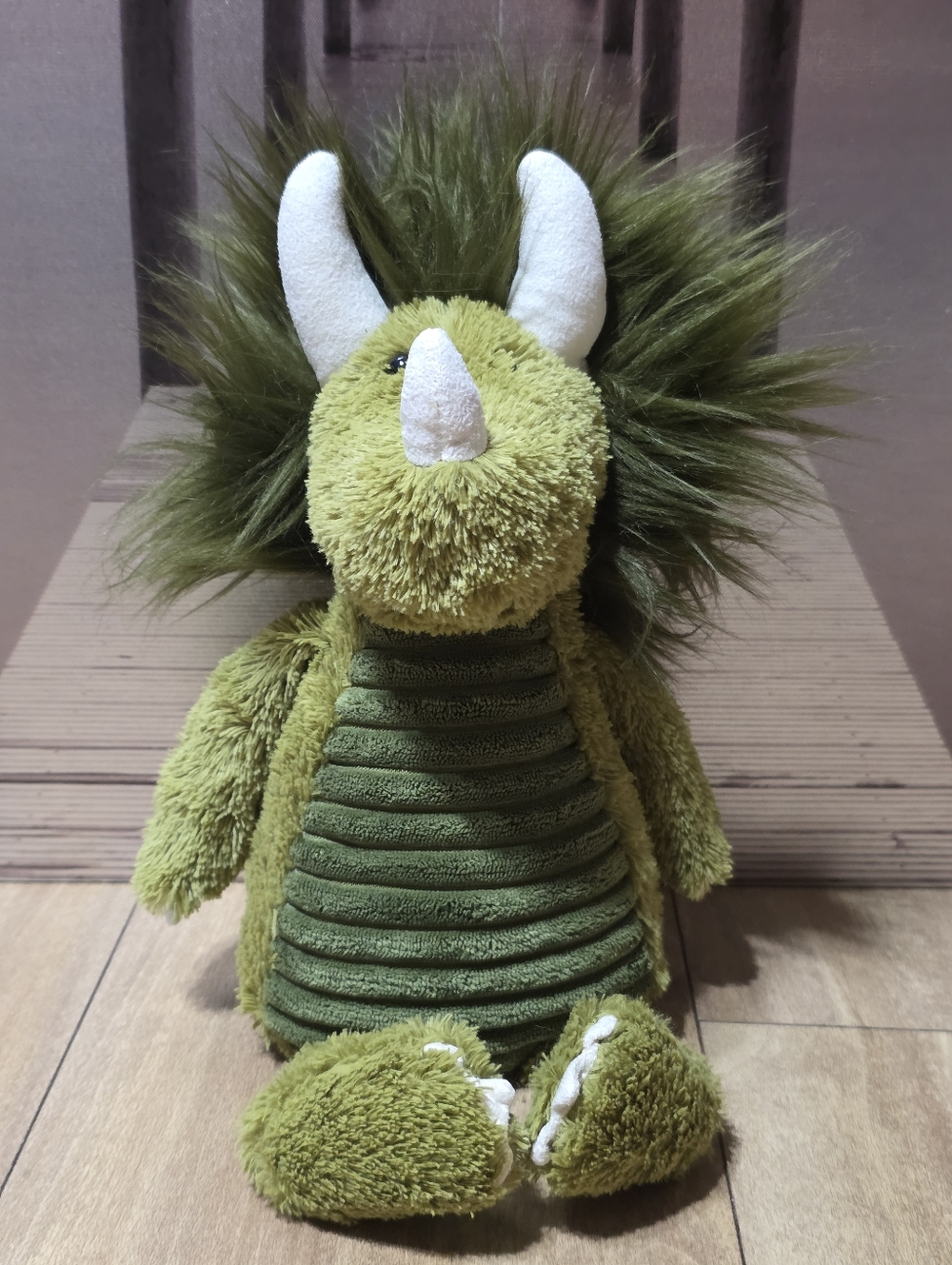 Jellycat Dennis Dino Dinosaur Green Olive Plush Stuffed Animal